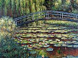 Famous Pink Paintings - The Water Lily Pond Pink Harmony